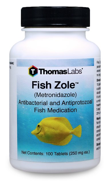 Fish Zole is a very water soluble metronidazole for aquarium fish